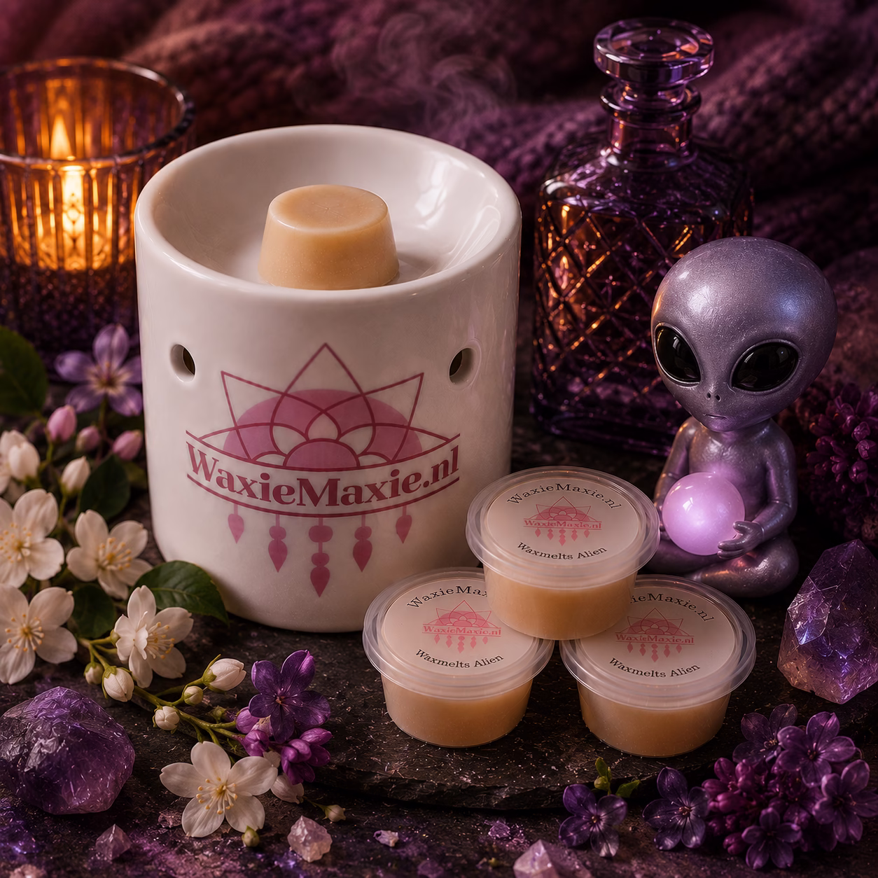Waxmelts Aliens 1 Waxmelts Aliens Hypnotisch, Mysterieus & Intens Vrouwelijk Waxmelts Aliens van Waxiemaxie.nl